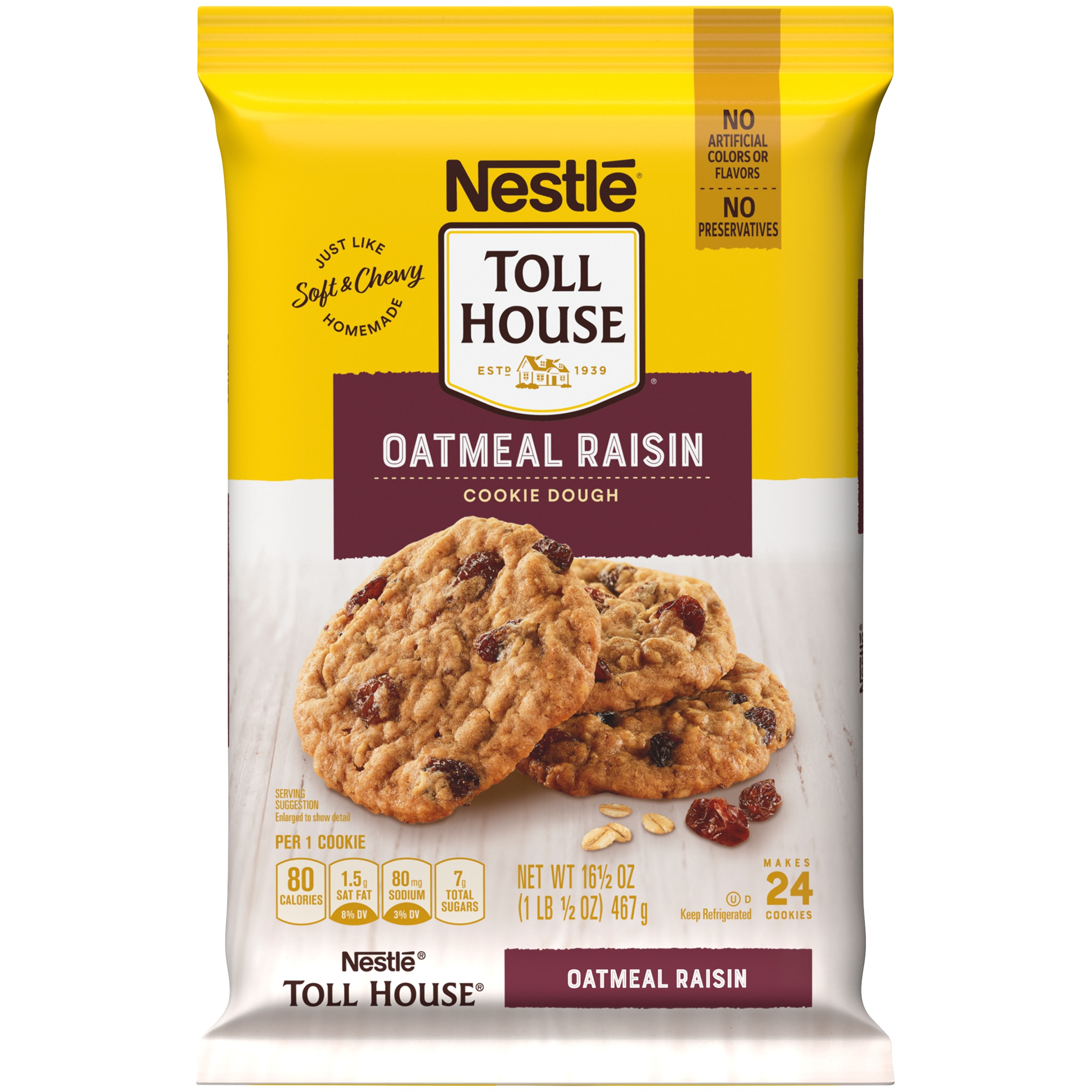 Oatmeal Raisin Cookie Dough Break Aparts 16.5 oz. | NESTLÉ ...