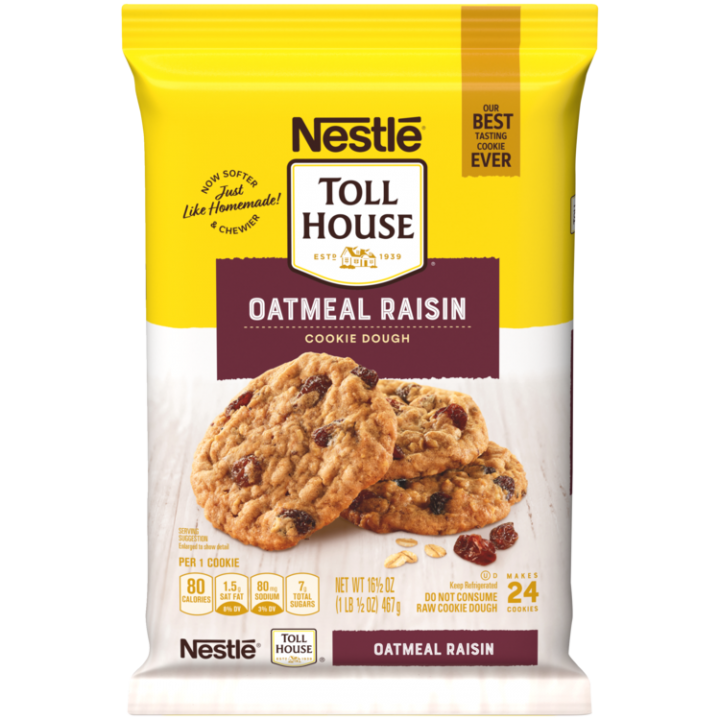 Toll House Oatmeal Chocolate Chip Cookies Oatmeal Raisin Cookie Dough Break Aparts Nestle Toll House