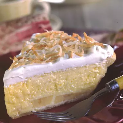 Pastel de crema de plátano y coco fácil