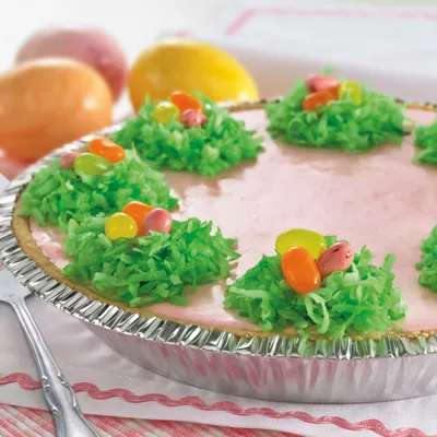 Tarta de mousse de fresa