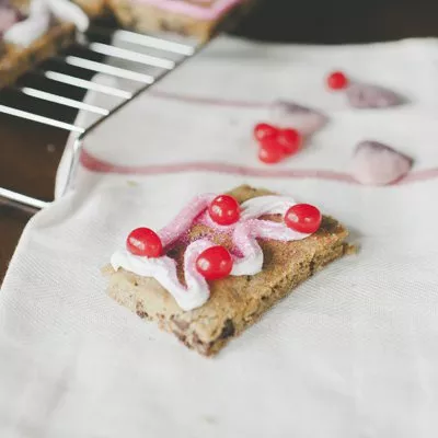 Chocolate Chip Valentine Cookie Tarjetas