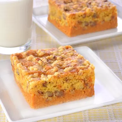 Pastel crujiente de calabaza y canela