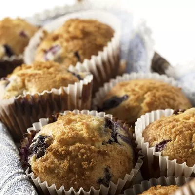 Muffins de arándanos rápidos