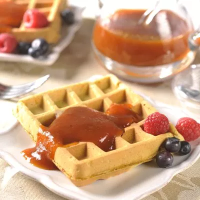 Waffles de calabaza y nueces