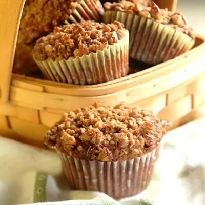 Muffins de nuez y chocolate Streusel