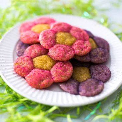 Galletas de azúcar en forma de flor