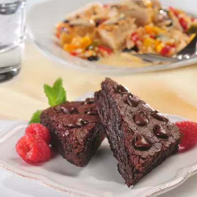 Brownies sin harina de frijoles negros