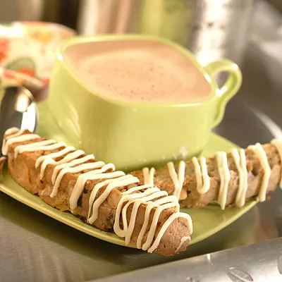 Biscotti de bocados de arándano blanco