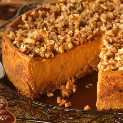Cheesecake de calabaza y praliné