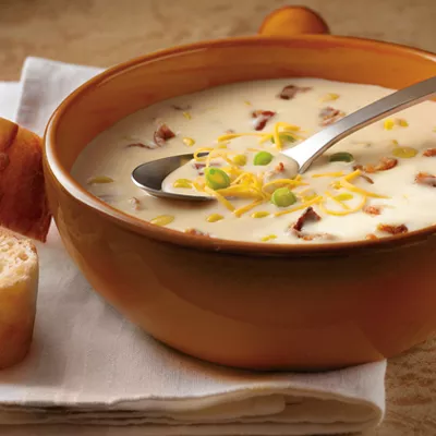 Sopa de patatas, tocino y maíz All-Star