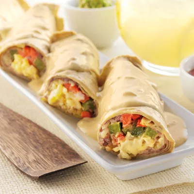 Horneado de burrito con queso al horno