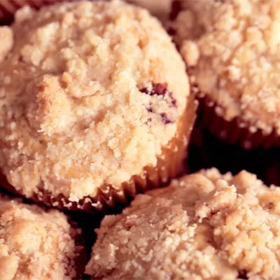 Muffins de Streusel de limón con chispas de chocolate