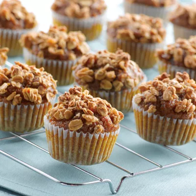 3 por 100 mini muffins de calabaza