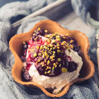 Berries, Cookies and Cream Ice Cream