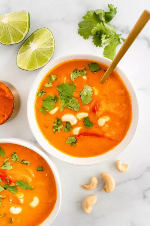 Sopa de calabaza tailandesa
