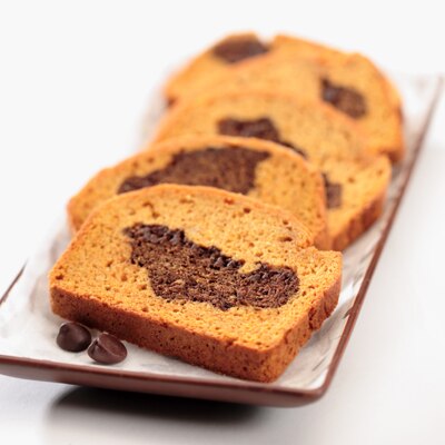 Pan rápido de calabaza y chocolate