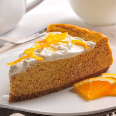 Cheesecake de calabaza y naranja