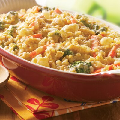 Arroz integral al curry al horno con verduras