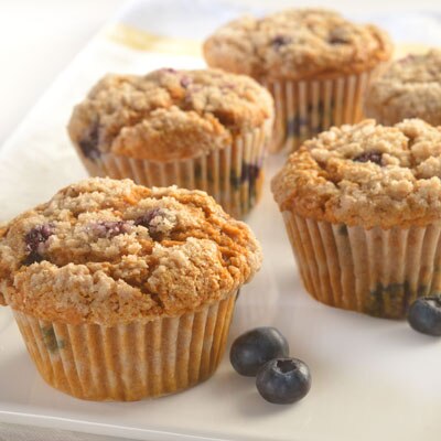 Muffins de calabaza y arándanos de lujo