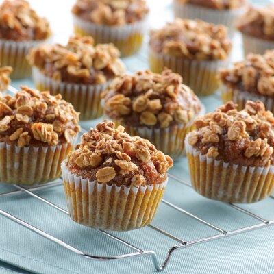 3 por 100 mini muffins de calabaza