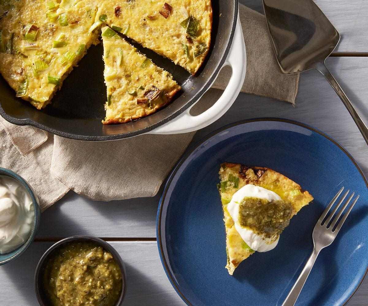 Frittata de puerro y quinua