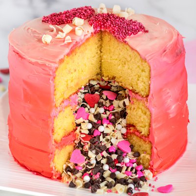 Humillar Conciliador docena Pastel Sorpresa de San Valentín | Very Best Baking