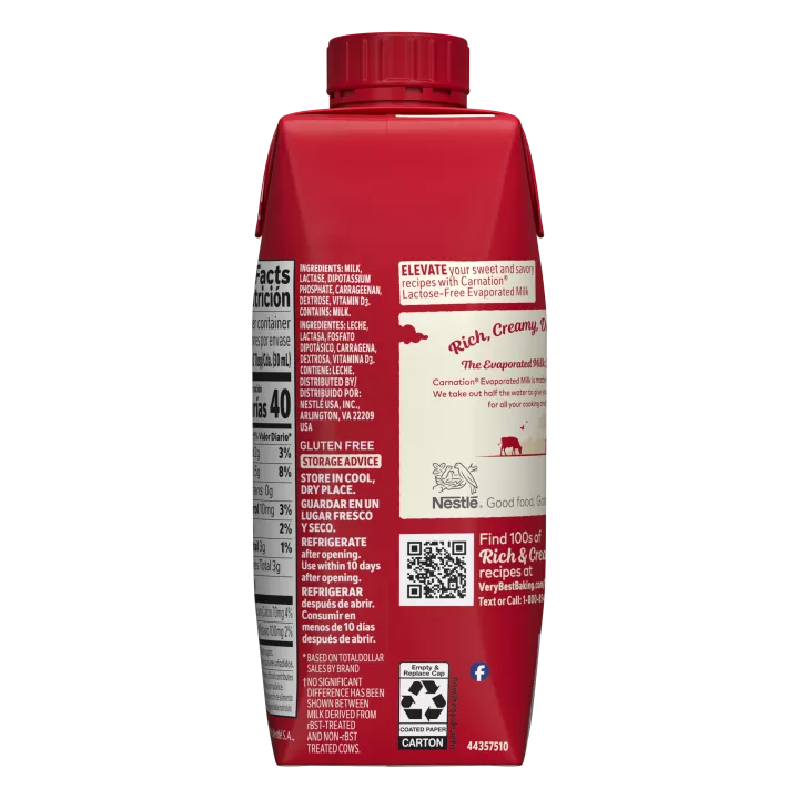 NESTLE CARNATION Lactose Free 11oz Tetra Carton