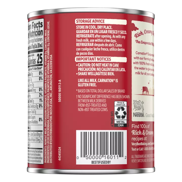 NESTLÉ® CARNATION® Fat Free Evaporated Milk 12 oz