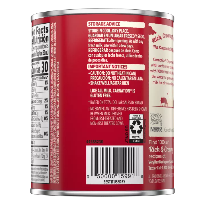 CARNATION Evaporated Lowfat 2% Milk 12 fl. oz. Can