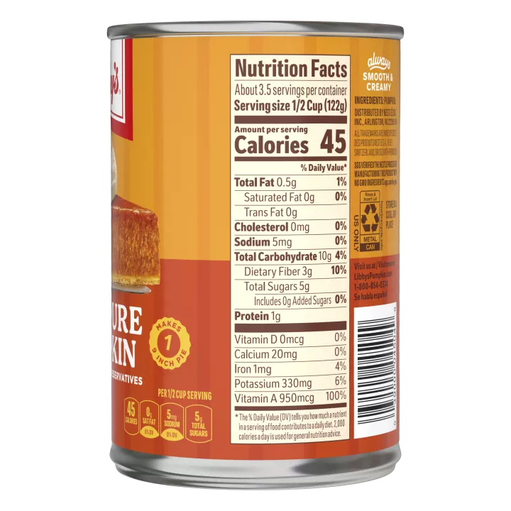 100 Pure Pumpkin Puree 15 oz LIBBY S