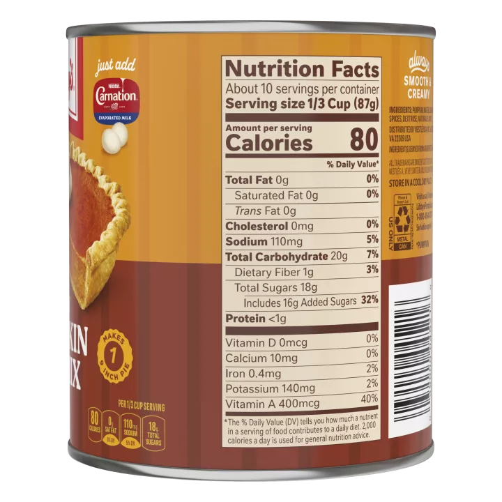 simplified libby's pumpkin pie mix made with fresh milk