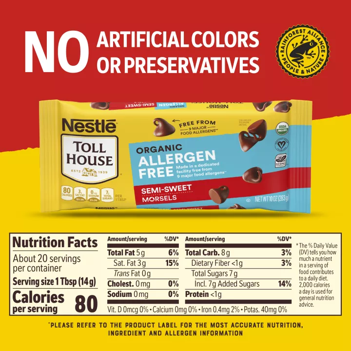 Organic Allergen Free Semi-Sweet Morsels