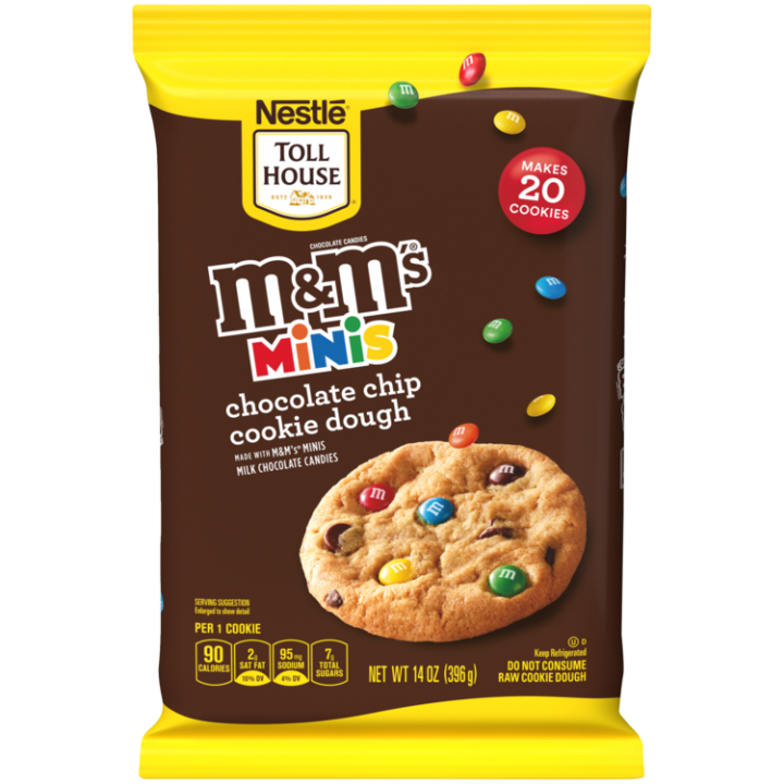 M M S Minis Chocolate Candies Chocolate Chip Cookie Dough 14 oz