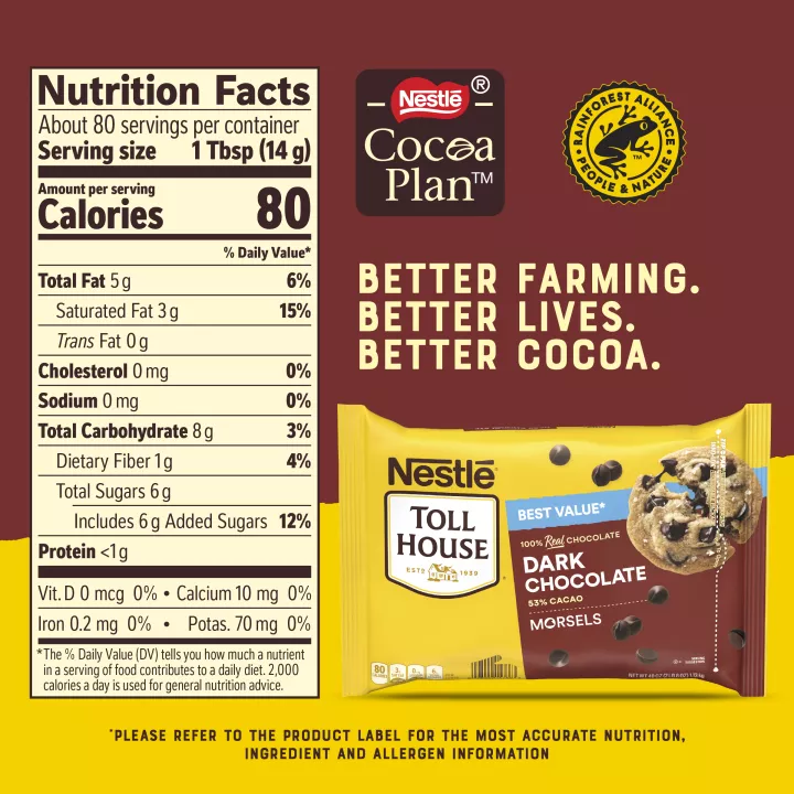 NESTLÉ® TOLL HOUSE® 53% Cacao Dark Chocolate Morsels