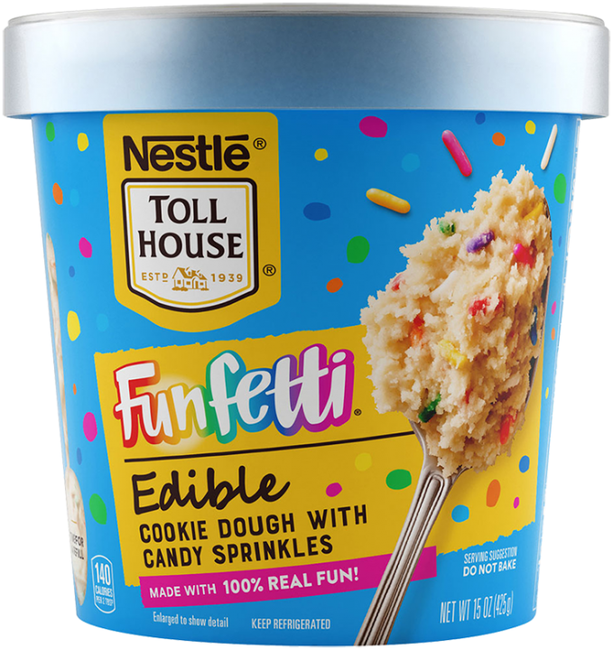 NESTLÉ® TOLL HOUSE® Funfetti® Edible Cookie Dough with Candy Sprinkles