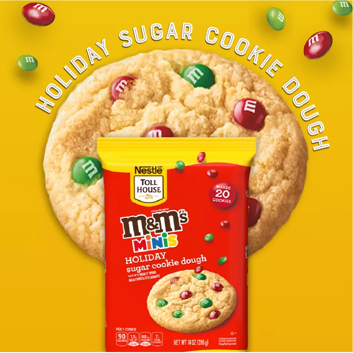 NESTLÉ® TOLL HOUSE® M&M'S® Minis Holiday Refrigerated Sugar Cookie Dough
