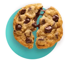 Split apart Chocolate Chip Cookie