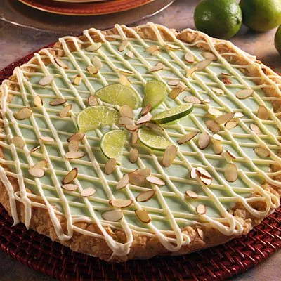 Gingered Key Lime-White Chip Cookie Tart