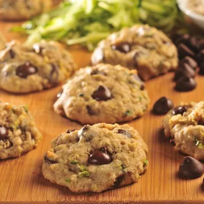 Zucchini-Oat Dark Chocolate Chip Cookies
