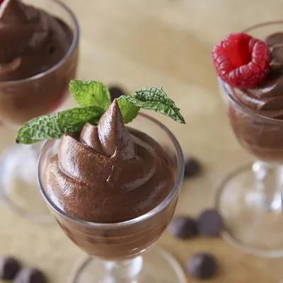 Dark Chocolate Raspberry Mousse Delights