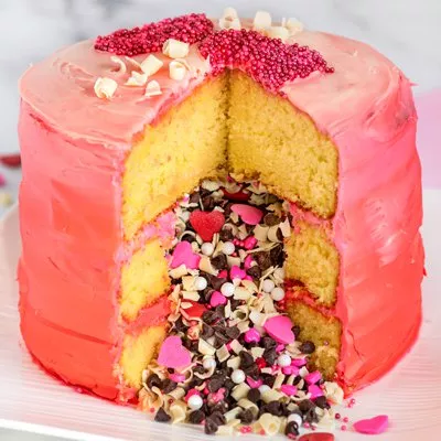 Valentine’s Day Surprise Cake