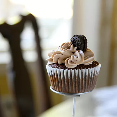 Cookie-Stuffed Chocolate Cupcakes