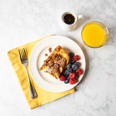 Overnight Whole-Wheat French Toast with Praline Topping