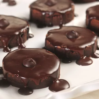 Dark Chocolate Ganache Brownie Cakes
