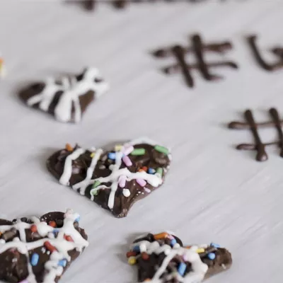 Dark Chocolate Candy Hearts