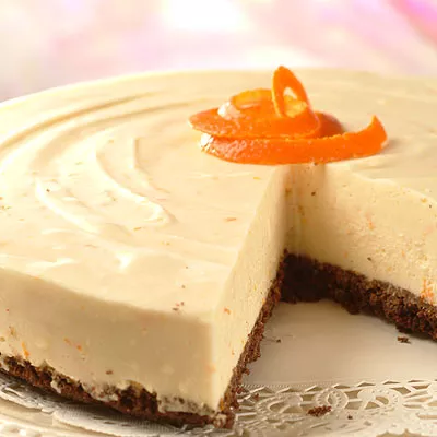 Orange White Chocolate Cheesecake