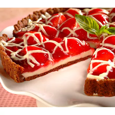 Duet of Chocolate and Berry Tart