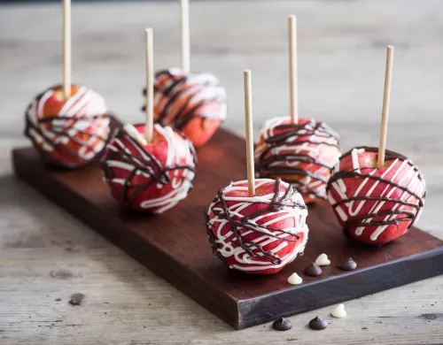 Chocolate Drizzled Apples
