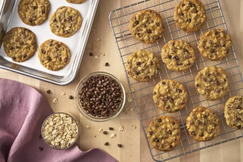Galletas de avena con mini bocados de chocolate con leche