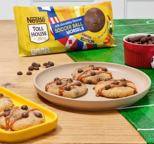 Galletas de churro con forma de balón de fútbol de Toll House